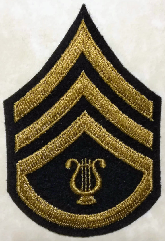 Army Staff Sergeant SSG Band WWII Chevron Patch