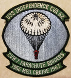 USS Independence CVA-62 CVW-7 Parachute Rigger MED-CRUISE Navy Patch