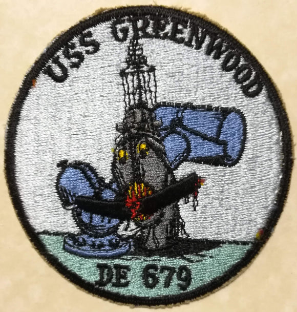 USS Greenwood DE-679 Destroyer 1950s Navy Patch