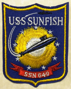 USS Sunfish SSN-649 Attack Submarine Navy Patch