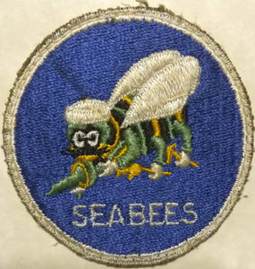 Seabee/CB WWII Light Green Bee Groucho Marx Variant Navy Patch