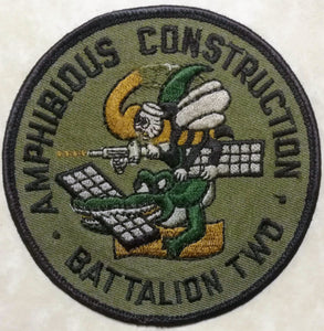 Seabee/CB Amphibious Construction Battalion Two Subdued Navy Patch