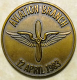 Aviation Branch 12 April 1983 Heart of Air Assault Army Challenge Coin
