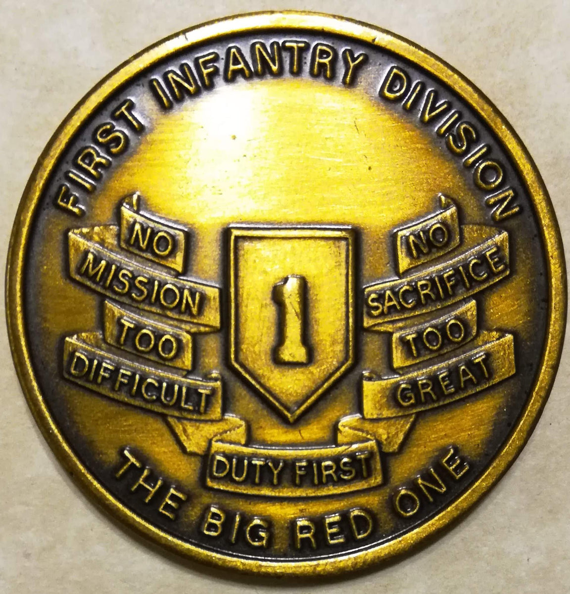 1st Infantry Division 121st Signal Battalion Army Challenge Coin ...