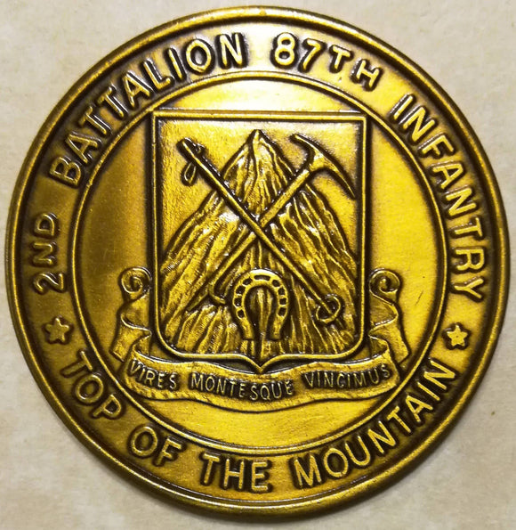 10th Mountain Division 87th Infantry 2nd Battalion Army Challenge Coin
