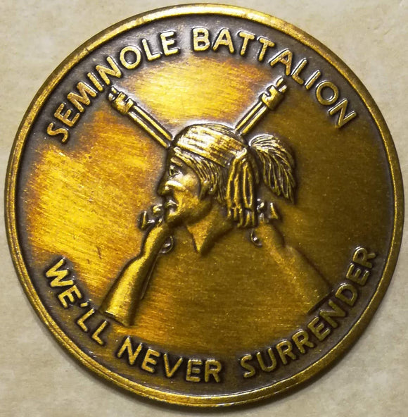 124th Infantry 2nd Battalion Seminole BN Army Challenge Coin