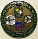 555th Fighter Sq Aviano AB, Italy Triple Nickle Air Force Challenge Coin
