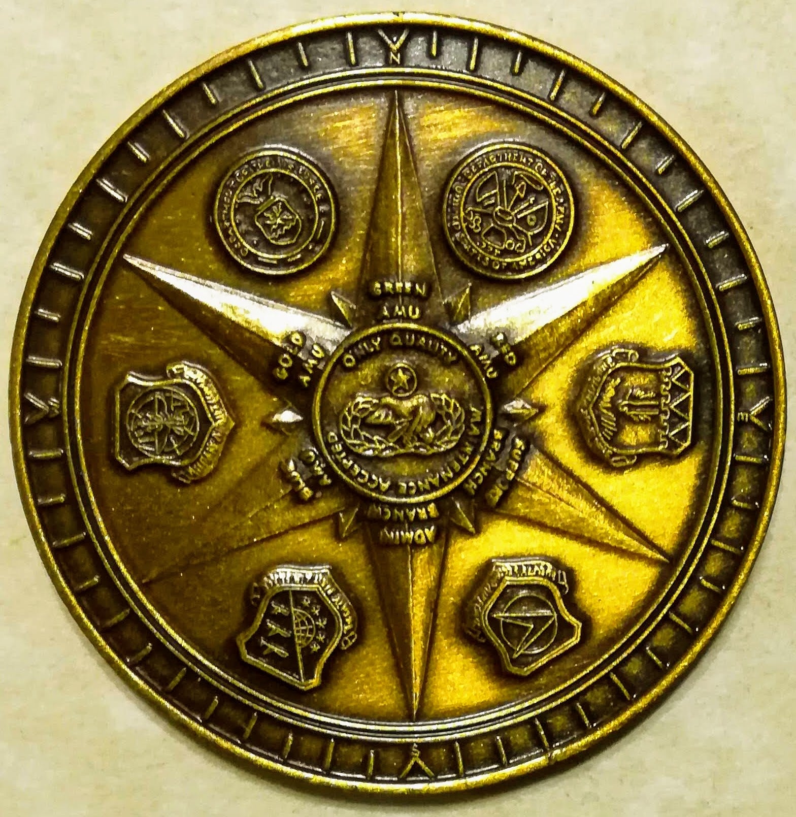 317th Aircraft Generation Sq AGS Pope AFB, NC 1990 Air Force Challenge Coin