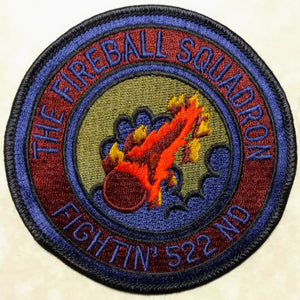 522nd Tactical Fighter Squadron Fire Balls Cannon AFB, NM 1980s Air Force Patch