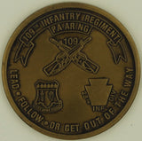 28th Infantry Division 109th Infantry Regiment Army Challenge Coin