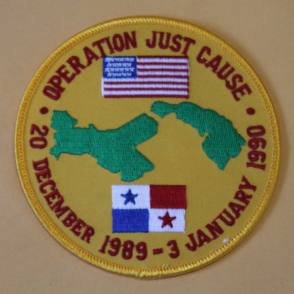 Operation JUST CAUSE Panama 20 Decemeber 1989 - 3 January 1990 Veteran Jacket Patch / Motorcycle / Bike