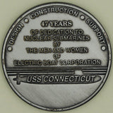 USS Connecticut Sub/Submarine SSN-22 Delivered 11-13-98 Navy Challenge Coin