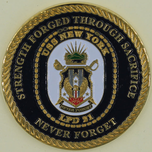 USS New York LPD-21 Navy Challenge Coin