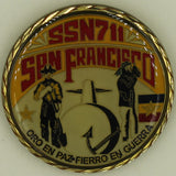 USS San Fransico Sub/Submarine SSN-711 Commander Navy Challenge Coin