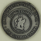 Jungle Expert Operations Training Center Panama Antique Silver Challenge Coin