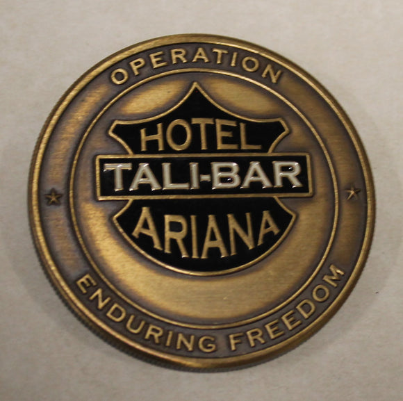 Central Intelligence Agency CIA Annex Hotel Ariana Tali-bar / TALIBAR Kabul Afghanistan Operation ENDURING FREEDOM Challenge Coin