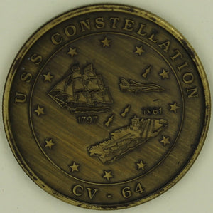 USS Constellation Aircraft Carrier CV-64 America's Flagship Navy Challenge Coin