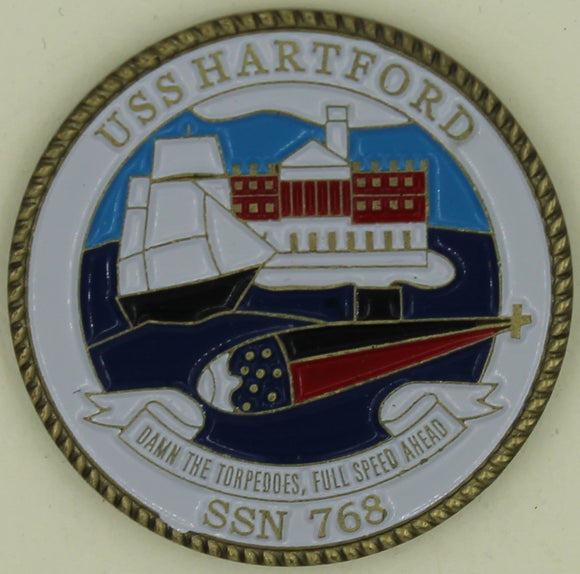 USS Hartford Sub/Submarine SSN-768 Navy Challenge Coin