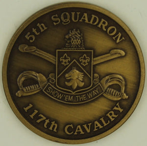 117th Cavalry 5th Squadron Army Challenge Coin