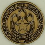 472nd Chemical Battalion Dragon Soldier Army Challenge Coin