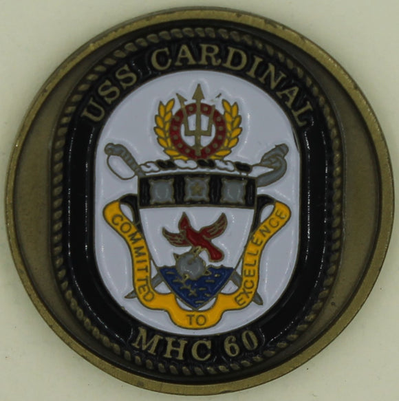 USS Cardinal MHC-60 Navy Challenge Coin