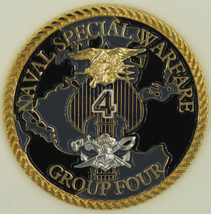 Naval Special Warfare Group 4 /Four SBT-12 SBT-20 SBT-22 Navy Challenge Coin