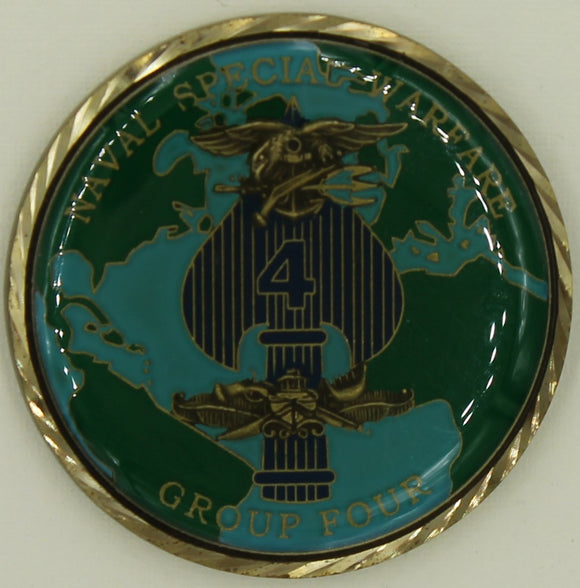 Naval Special Warfare Group 4/Four SBT-12 SBT-20 SBT-22 v2 Navy Challenge Coin