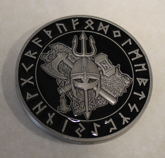 Special Reconnaissance Team One SRT-1 Troop 1 Norse Viking SEAL Navy Challenge Coin