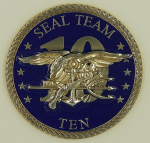 Naval Special Warfare SEAL Team Ten / 10 Troops Navy Challenge Coin