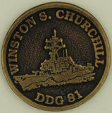 USS Winston S Churchill DDG-81 Vintage Army Challenge Coin