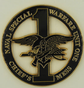 National Special Warfare Unit 1 Commander TF SOF Maritime SEAL Challenge Coin