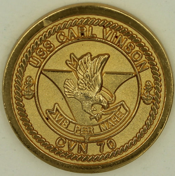 USS Carl Vinson Aircraft Carrier CVN-70 Navy Challenge Coin