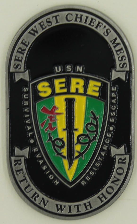 Survival Evasion Resistance & Escape SERE Navy Chiefs SEAL Challenge Coin