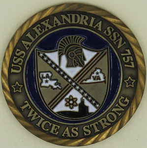 USS Alexandria Sub/Submarine SSN-757 Navy Challenge Coin