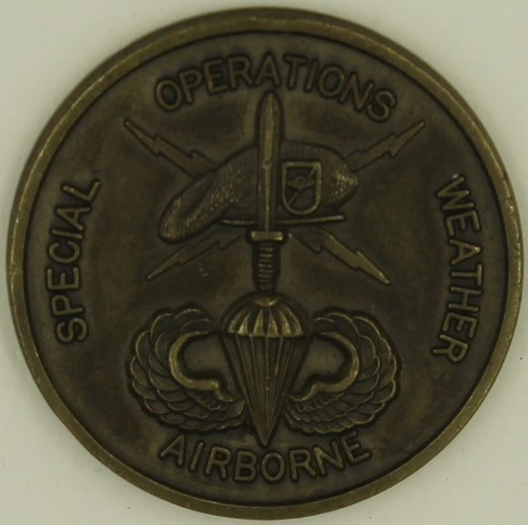 18th Weather Squadron Special Operations Weather Airborne Air Force Challenge Coin
