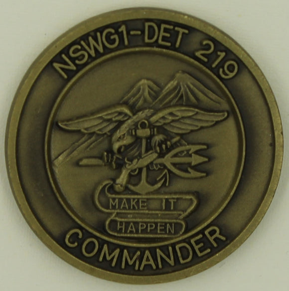 Commander Captain Biff Leonard Naval Special Warfare Group One / 1 DET 219 Navy Challenge Coin