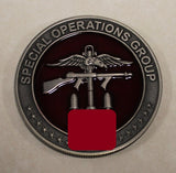 Limited!!! Ruby Red Enamel Central Intelligence Agency CIA Special Operations Group SOG Special Activities Center - Ground Division / SAC-GD Serial Numbered Tertio Optio Challenge Coin