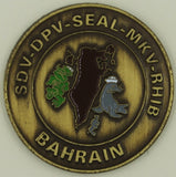 Naval Special Warfare Unit Three/3 Color Bahrain SEALs Challenge Coin