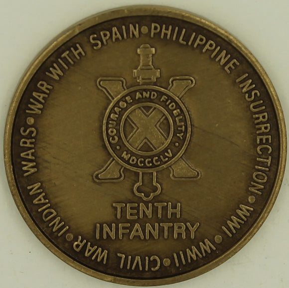 10th Infantry Command Sergeant Major Army Challenge Coin