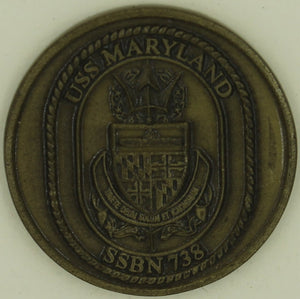 USS Maryland Sub/Submarine SSBN-738 Fighting Mary Navy Challenge Coin