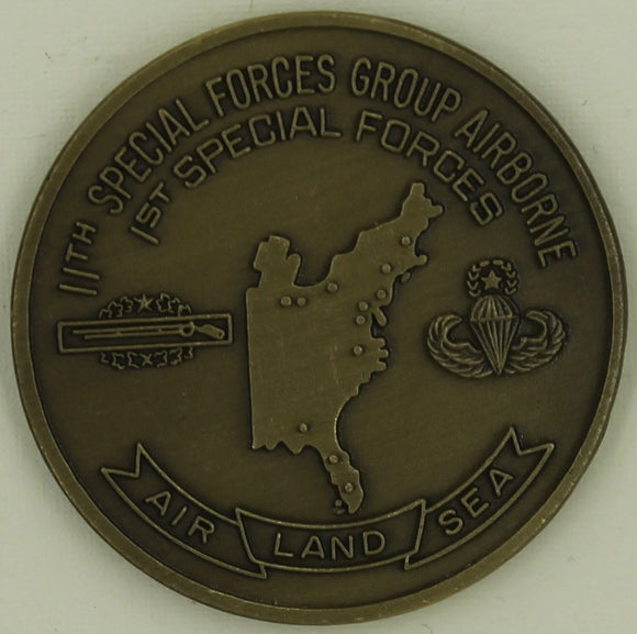 11th Special Forces Group Airborne Bronze Army Challenge Coin