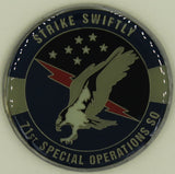 71st Special Operations Squadron Strike Swiftly Air Force Challenge Coin