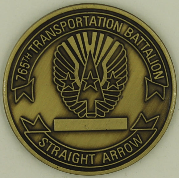 765th Transportation Battalion Command Sergeant Major Army Challenge Coin