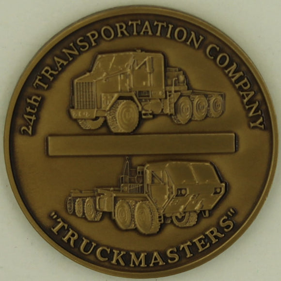 24th Transportation Company Truckmasters Army Challenge Coin