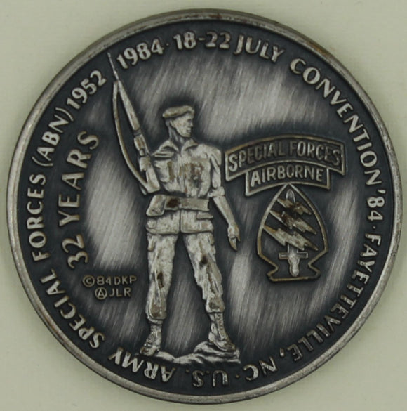 5th Annual Convention Special Forces Green Beret 1989 Fayetteville North Carolina 32 Years Challenge Coin