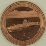 USS Lincoln Aircraft Carrier CVN-72 Commander Navy Challenge Coin
