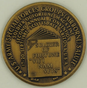 2nd Annual Convention Special Forces Green Berets 1981 Original Army Challenge Coin