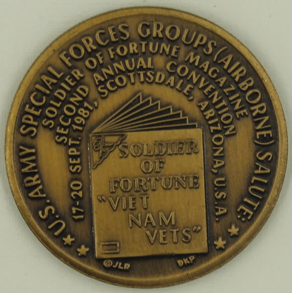 2nd Annual Convention Special Forces Green Berets 1981 Original Army Challenge Coin