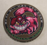 Cheshire Cat We're All Mad You Know Pararescue PJ Combat Rescue Saved By Pedro AFSOC Air Force Poker Chip Challenge Coin