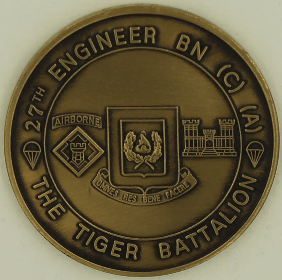 27th Engineer Battalion Combat Alpha Co. ser# Army Challenge Coin